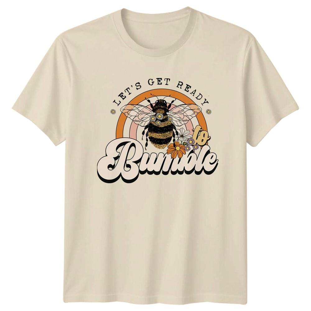 Lets Get Ready To Bumble Bee Nature TShirt Retro Style Graphic Tee