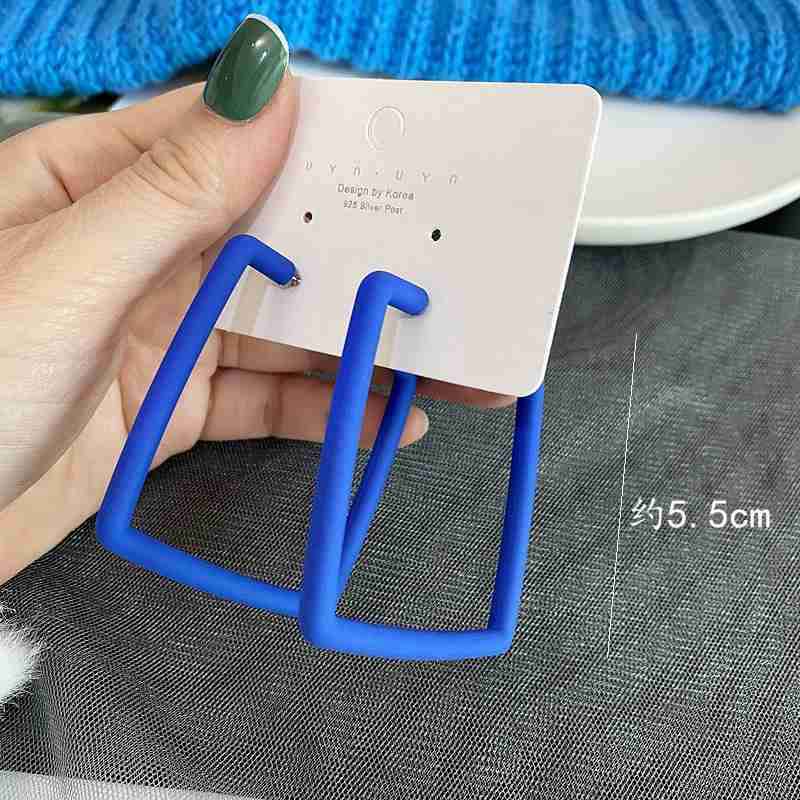 

Геометрические серьги Модные милые прекрасные великолепные подарочные синие серьги 5.5cm синий