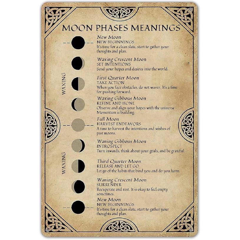 SmartCows Vintage Witchcraft Knowledge Poster Metal Sign Funny Science Education Tin Sign Bar Home Wall Decor Kitchen Decoration 8x12 Inch