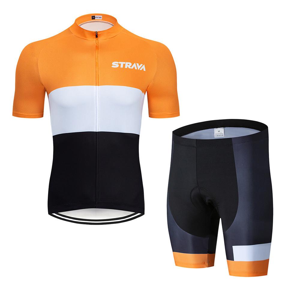 Strav Tour De France Cycling Suit Short Sleeve Suit Men's and Women's Summer Breathable Road Mountain Bike Suit