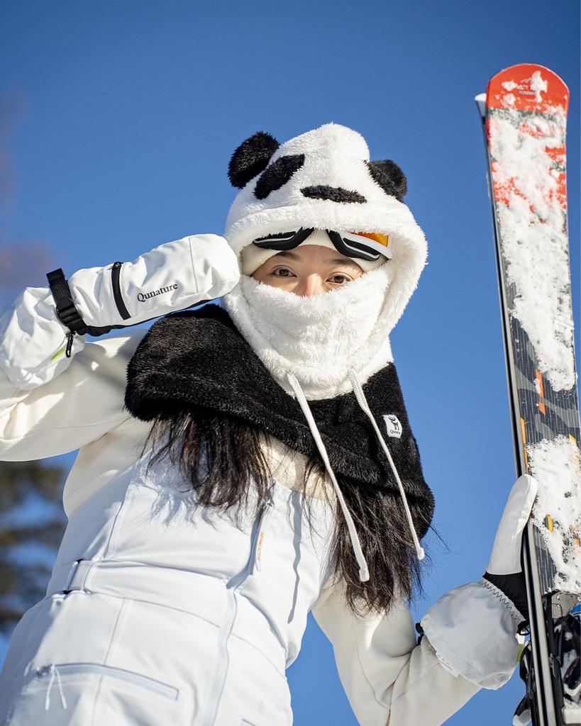 Qunature Neck Balaclava with Hood for and Cold Weather Cute Perfect for Outdoor and Winter Warmer, Men, Women, Children, Protection, Fluffy, Warm,