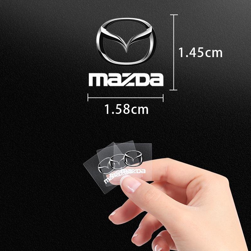 2/5/10Pcs Car Logo Sticker Central Control Decals Car Accessories For Mazda 3 6 CX5 2 CX3 CX9 MX5 RX8 Axela Demio MS CX5 2 Axela Demio Atenza MS GJI