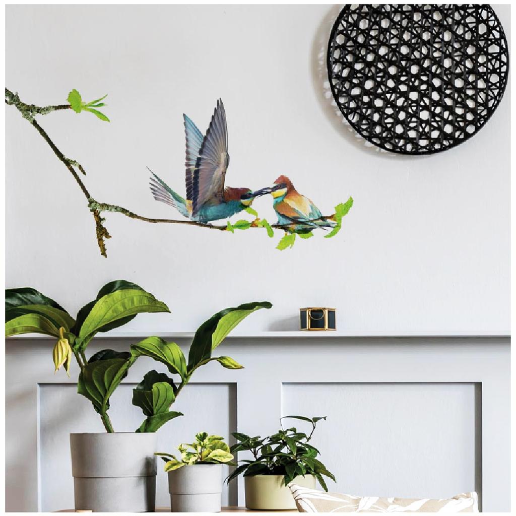 Les Trésors De Lily [R6013] - Planche de stickers 'Oiseaux sur branche' multicolore - 20x70 cm