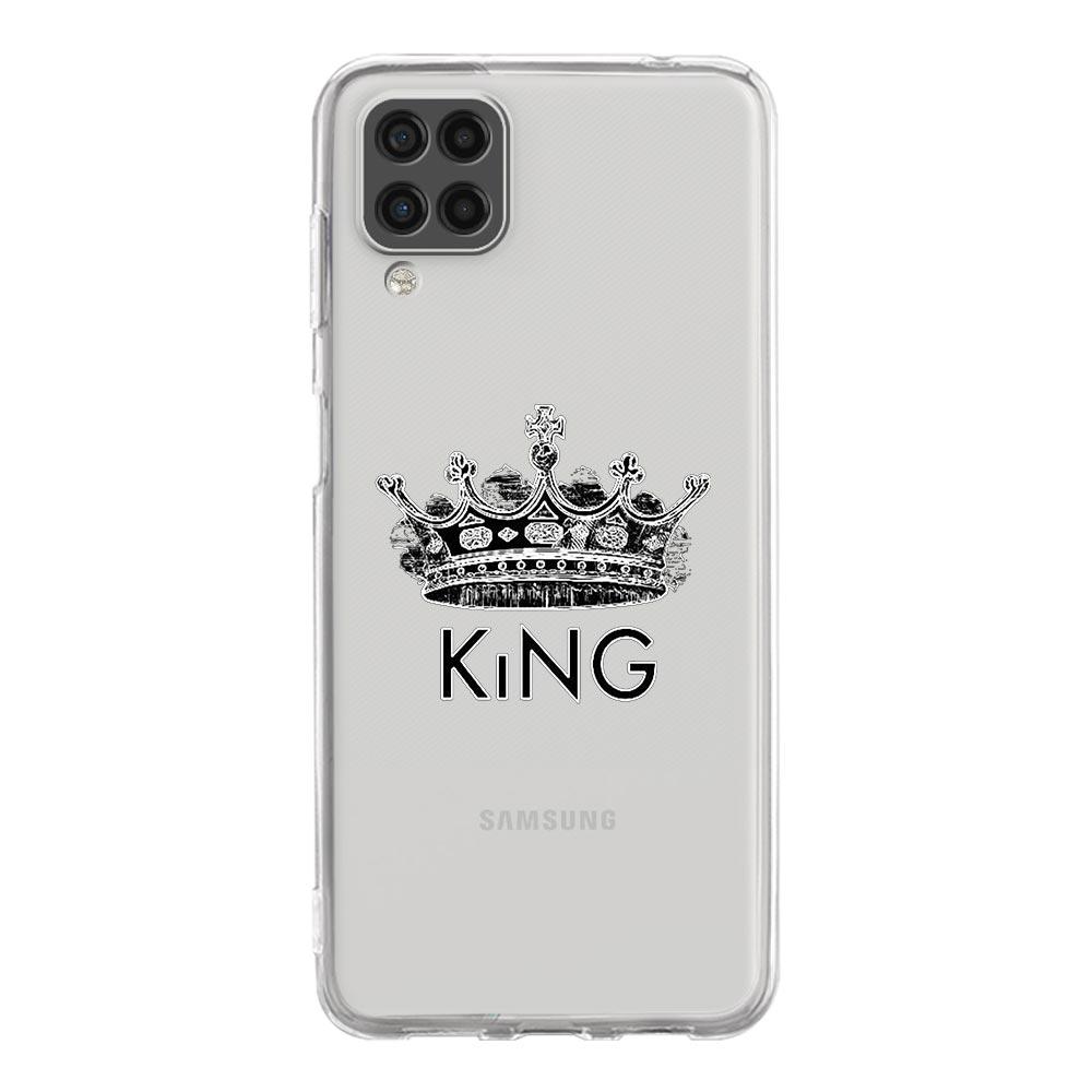 Phone Case For Samsung A13 A33 A35 A55 A73 A53 A23 A51 A71 A21S A12 A31 A41 A05s A03S A15 A25 5G Couple Style Crown king Queen