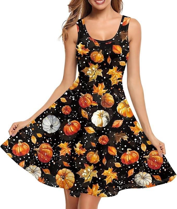 Summer Dress Casual Sleeveless Vest Cotton Skating Vest Short Medium and Long Dress