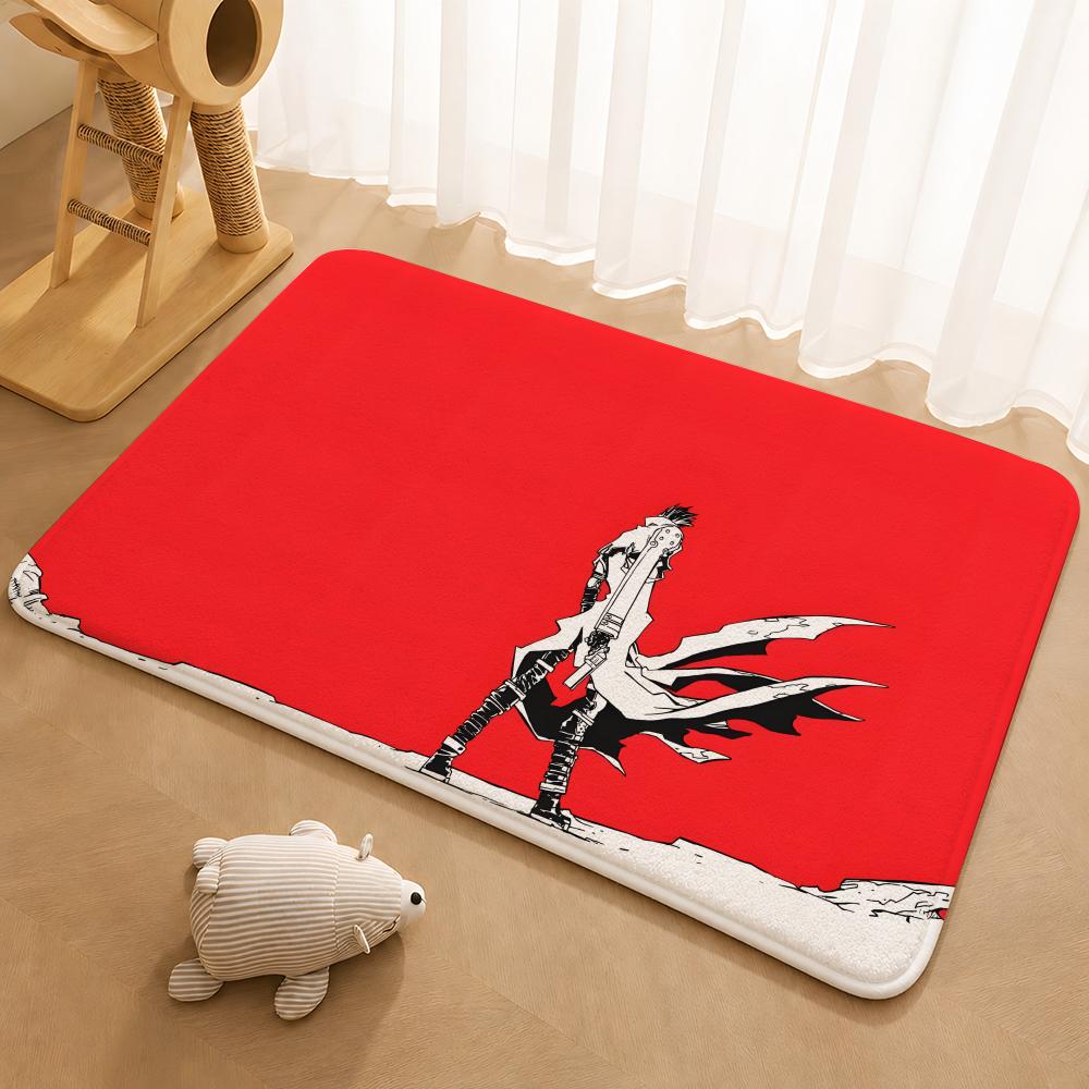 Anime TRIGUN STAMPEDE Floor Mat Floor Mat Soft Flannel Non-Slip Door Rug for Living Room