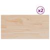 VidaXL Dessus de table 2 pcs 90x45x2,5cm rectangulaire bois pin massif, dessus de table en bois, dessus de table basse, 847430