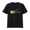 Womens Scenic Uke Guitar Ukulele Lover Ukulelist Round Neck T Shirt Vintage Washed Top For Everyday Wear Unisex Casual Soft