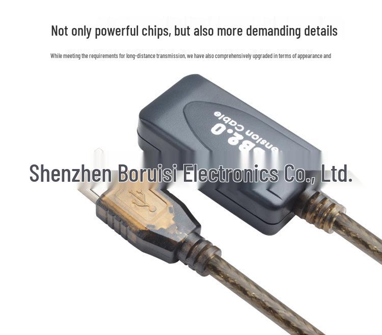 5m USB 2.0 Male-to-Female Extension Cable with Signal Amplifier and Braided 10m Connection