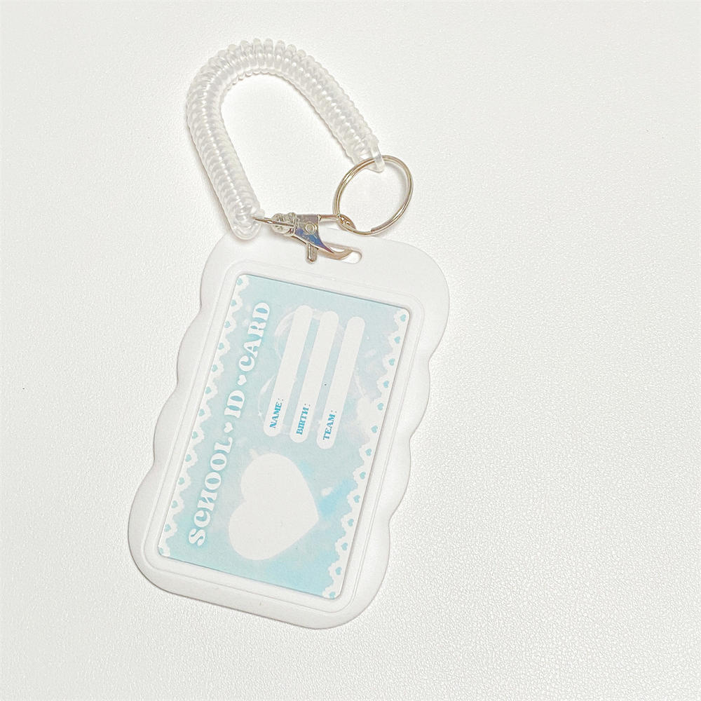 Simple Student Kids Lanyard Card Holder Slim Wallet Boys Pu Id Certificate Bus Door Credit Card Bag for Girls Zipper Coin Purses