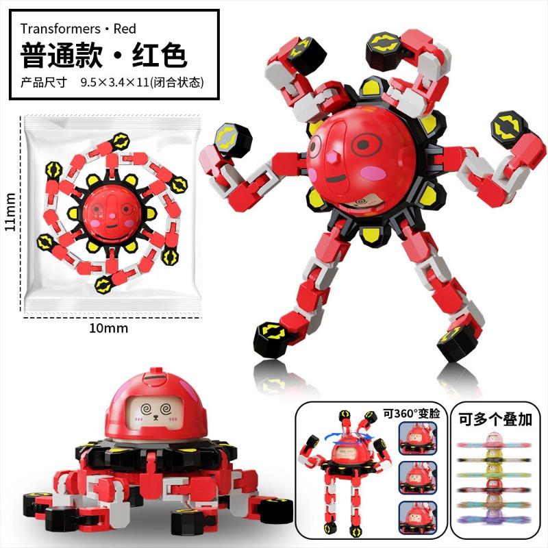 Face-changing Fingertip Top Decompression Toy Transforming Luminous Children's Kindergarten Gift