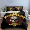Skull & Roses Rock Bedding Set Bedding Duvet Cover Set Duvet Cover Pillowcases (1 * Duvet Cover 2 * Pillowcases, without duvet insert)