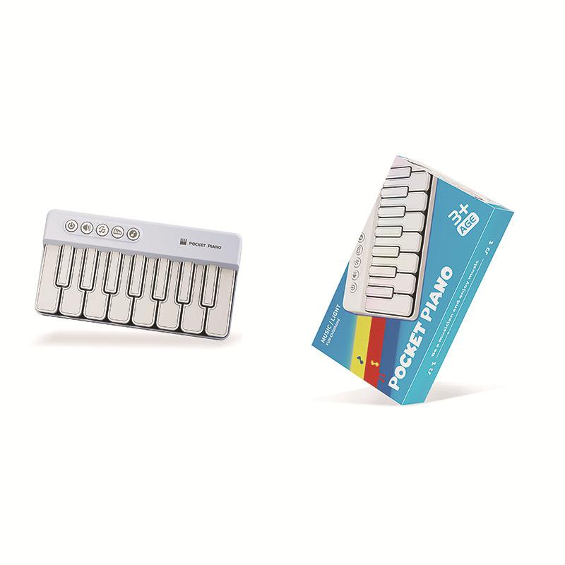 Childrens Mini 7-Key Multifunctional Electronic Keyboard Piano Seven Color Light Portable Instruments Educational Toys For Kids