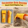 Orange Beach Sand Digging Tool Excavator Arm Shape Sand Shovel Arm  Kid Beach Tool