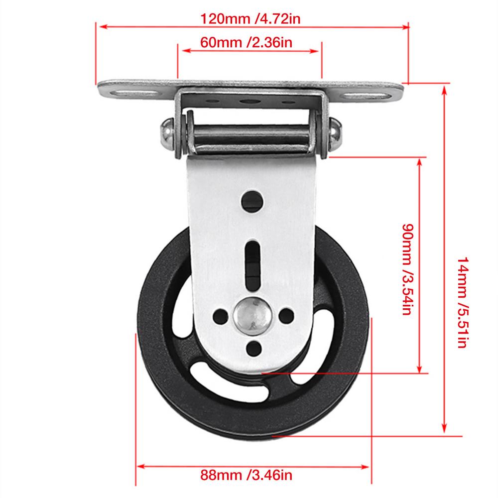 

Wall-mounted Gym Home Rotating Silent Pulley Bearing Pulley for DIY Gym Equipment Pulley Block Stainless Steel Mute BearingWheel