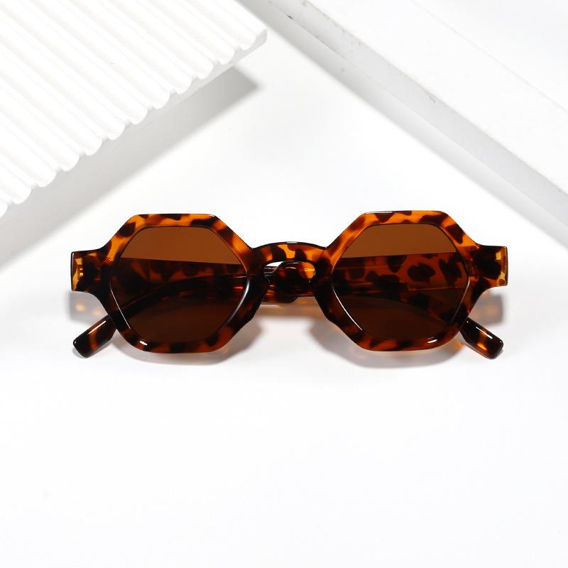 Chic Small Frame Men's Retro Polygon Sunglasses – European & American Sun-Protection Shades