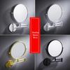 Huejia Foldable Wall-Mounted Bathroom Makeup Mirror