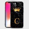 Gold Crown Letter Queen Phone Case For Iphone 14 13 12 11 Pro Max Xs Max Xr X 7 8 Plus 12 Mini 6s Silicone Black Shell