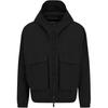 Solid Color Logo Embroidered Hooded Zip Work Jacket Men Jackets Black 6DZBL7-ZN5HZ-1200