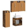 Bathroom Furniture Set 4 pcs Smoked Oak