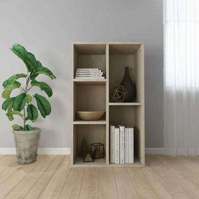 vidaXL Bücherregal/Sideboard Sonoma Eiche 50x25x80 Cm Holzwerkstoff