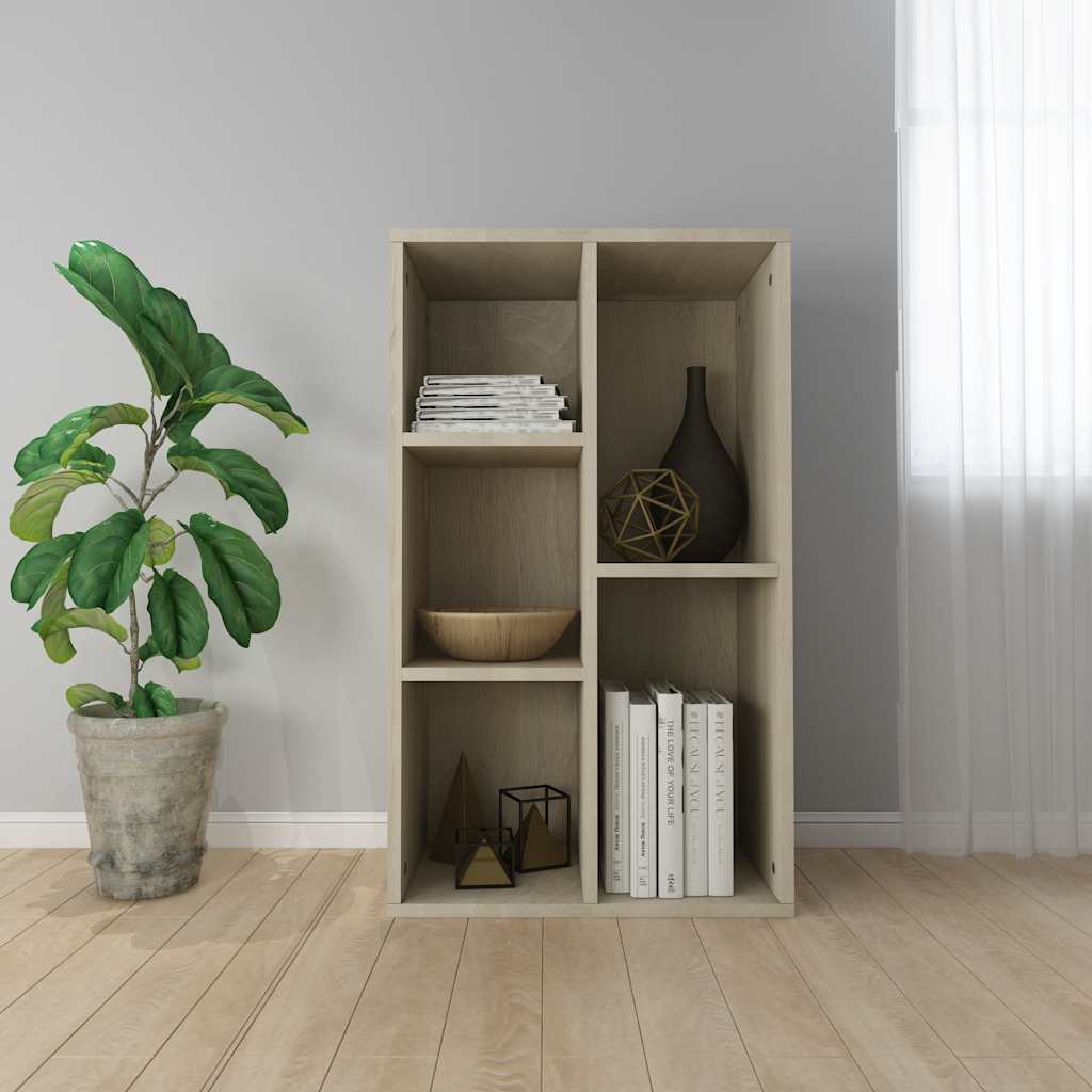 Bookshelf Sideboard Sonoma Oak 50 x 25 x 80 cm Particleboard