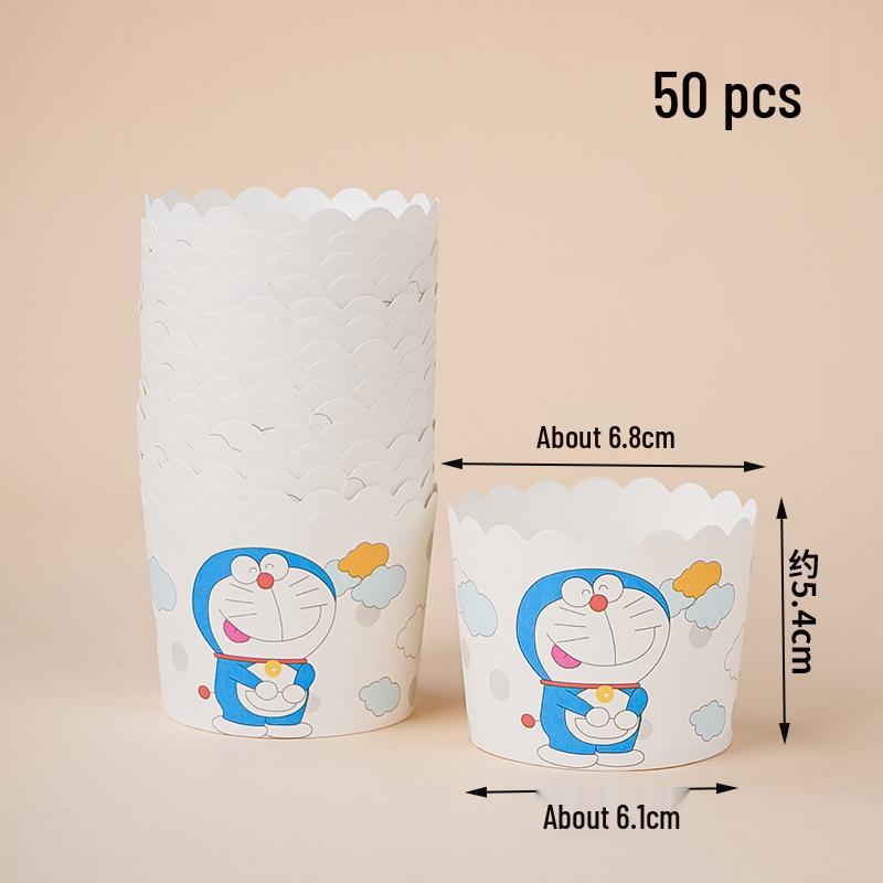 50 Hochtemperatur-Beständige Kraftpapier Muffin- & Chiffon-Kuchenförmchen - Lebensmittelqualität, Einweg, Runde Backförmchen