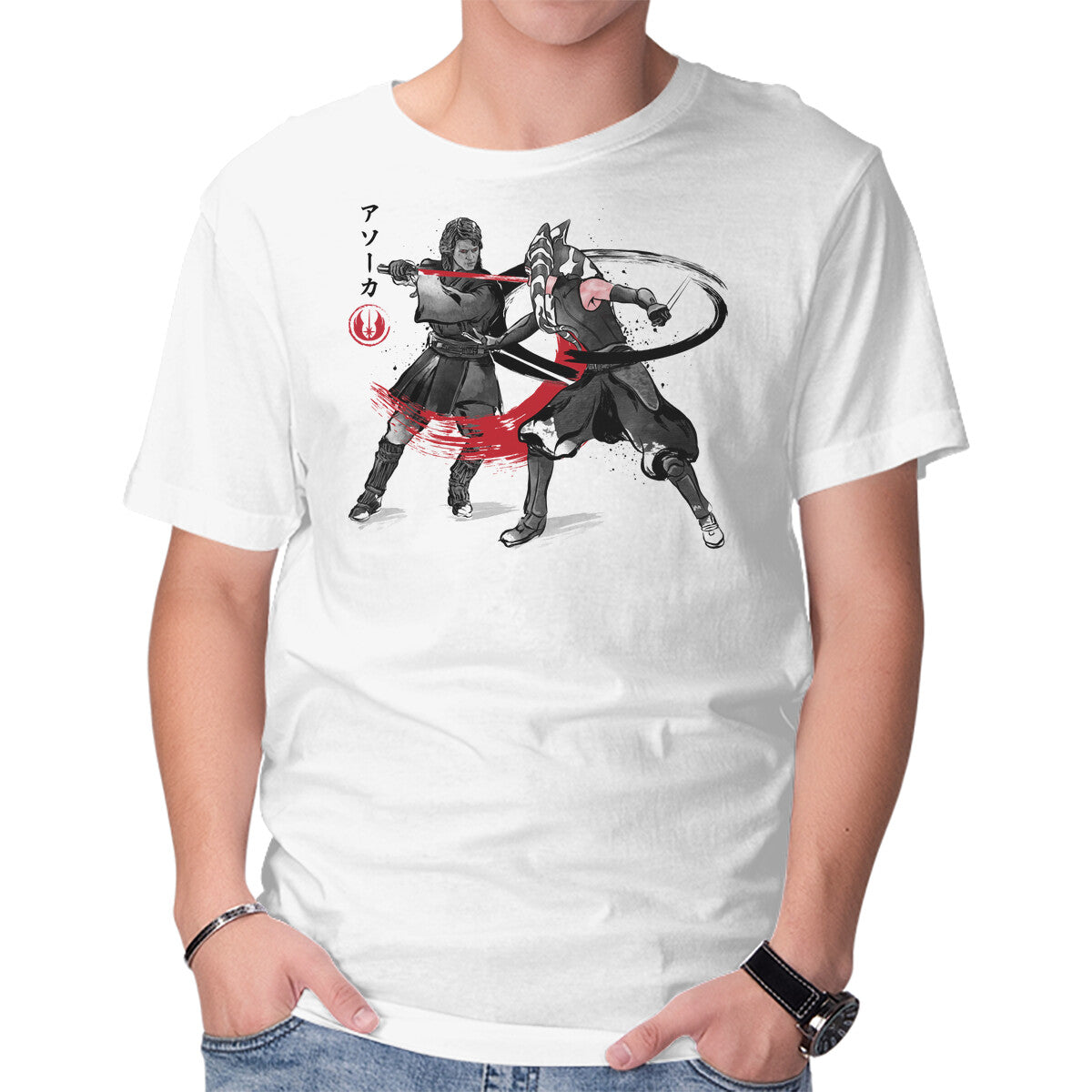 Unisex Crew Neck T-Shirt The Final Lesson Sumi-e Graphic Short Sleeve Casual Tee XXL