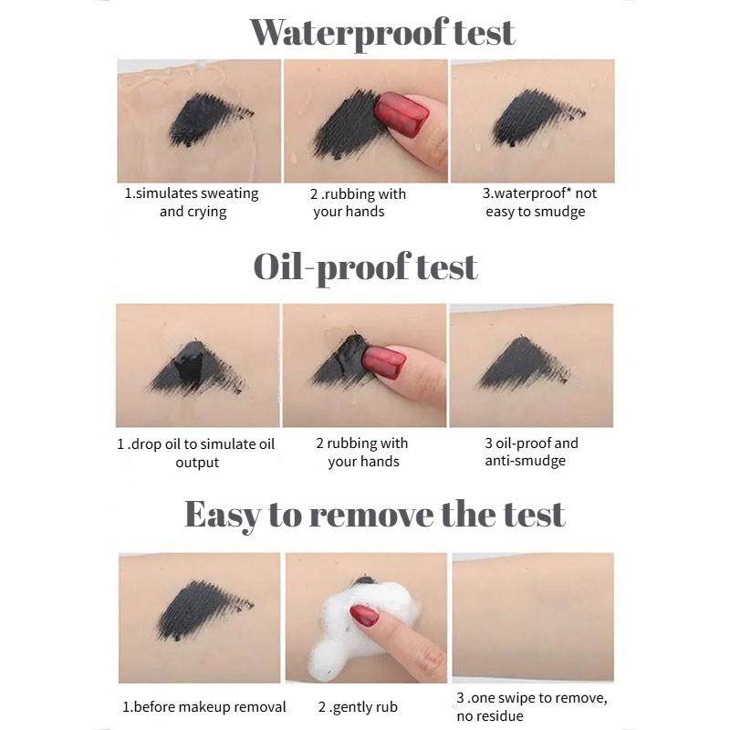 Colored Mascara Set Thick Waterproof Long Curling Mascara Halloween Stage Makeup Silk Fiber Mascara