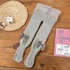 Baby Mädchen Strumpfhose Warm und Weich Kinder Thermo Leggings Einfarbig Schleifchen Dekor Strumpfhose für Kalte Jahreszeiten