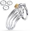 3 anneaux/KIT BDSM jouet sexuel pour hommes dispositif de chasteté serrure à pénis érotique Bondage mari fidélité grande Cage à bite en métal Gay testicule Jewe