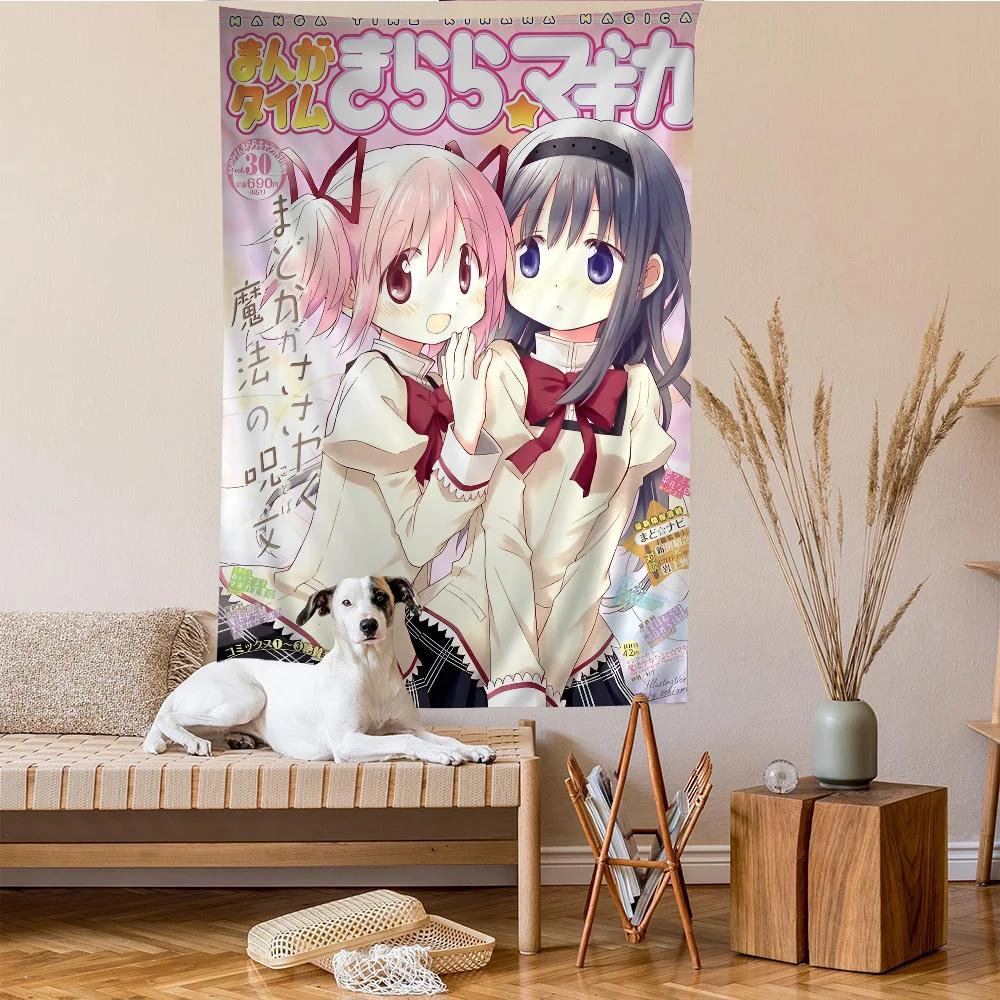 VIKAMA Puella Magi Madoka Magica Large Wall Tapestry Bohemian Hippie Indian Buddha Witchcraft Room Decor