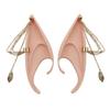 1 Paar Latex Elfenohren mit Ohrring Ohr Manschette Schmuck Niedliche Falsche Ohren Unisex