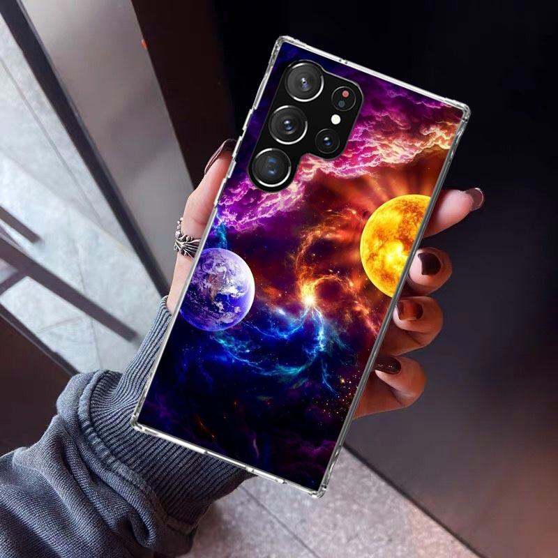Earth Stars Space Phone Case For Samsung Galaxy S26 S25 Edge S24 S23 Ultra S22 Plus S21 S20 FE Soft TPU Back Cover Funda Galaxy