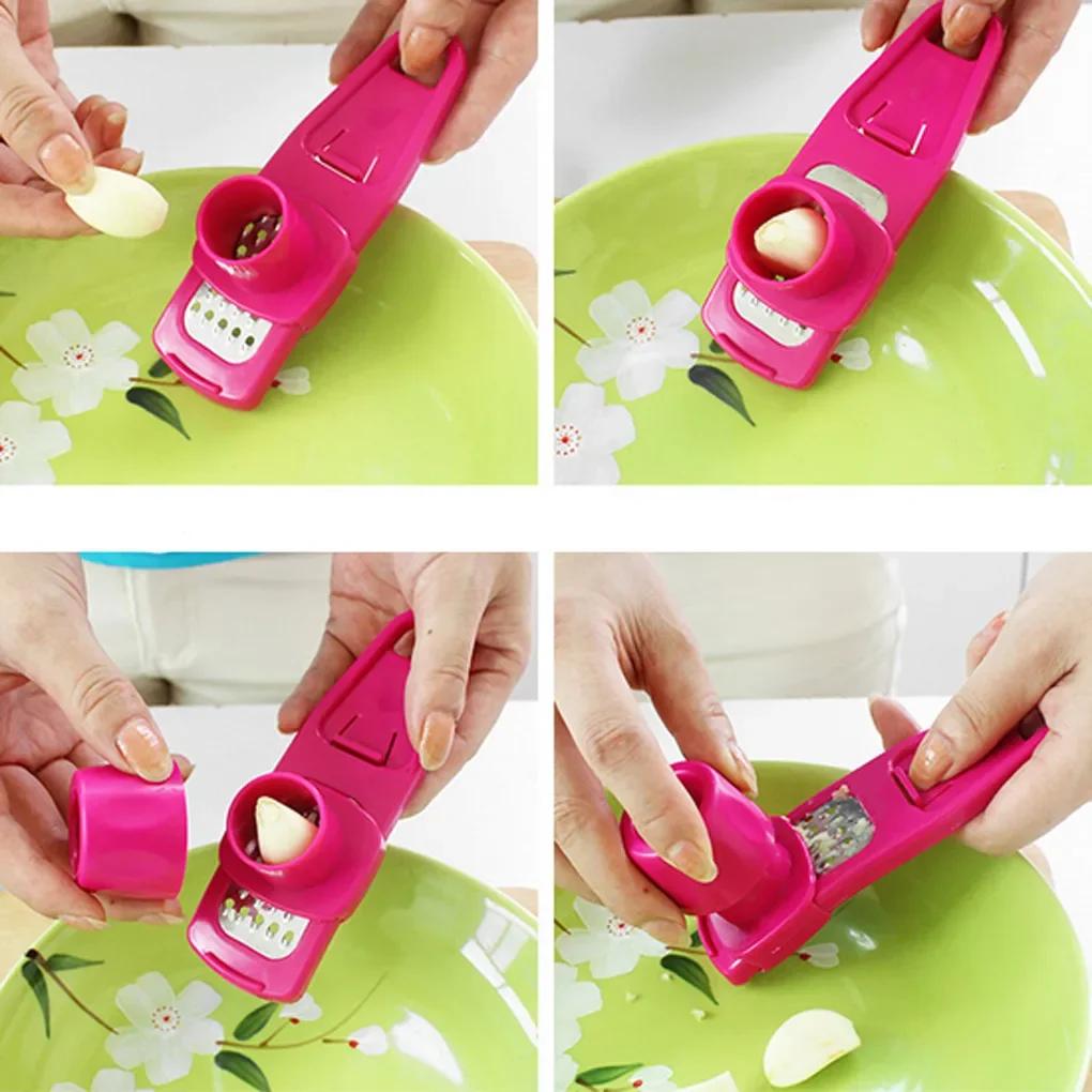 Garlic Presses Ginger Cutter Kitchen Grinding Tool Ginger Grater Grinder Stainless Steel PP Plastic 1PC/2PCS