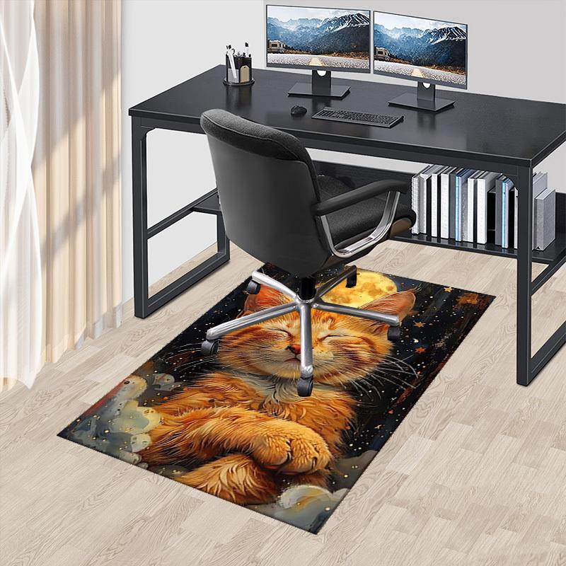 

1pc Holiday Gift! Cute Cat Pattern Office Chair Cushion - Non-Slip Rug, Suitable for Offices, Home Décor, Living Rooms, Bedrooms, Game Rooms, All Year 60cm by 90cm