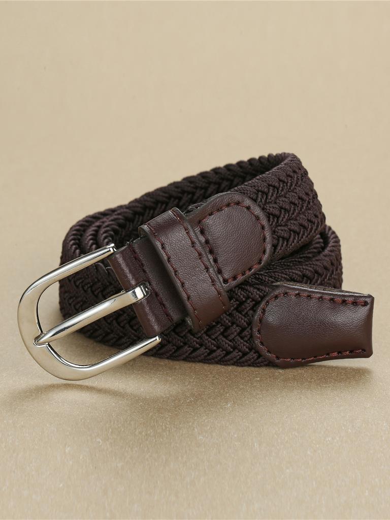 Children'S Unisex Knitted Belt Elastic Elastic Fine Belt Casual Canvas Belt Tide