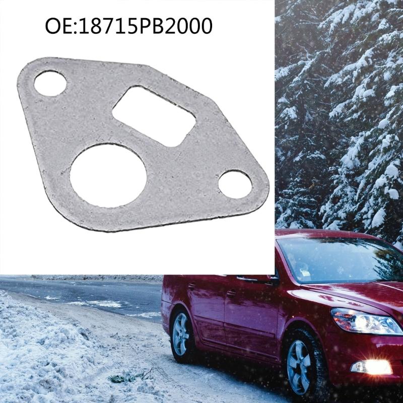 18715PB2000 Replacement Gasket for the Exhaust Gas Recirculation Connection, Featuring a Flat 3-Opening Form and Gasket in the Package for the Task