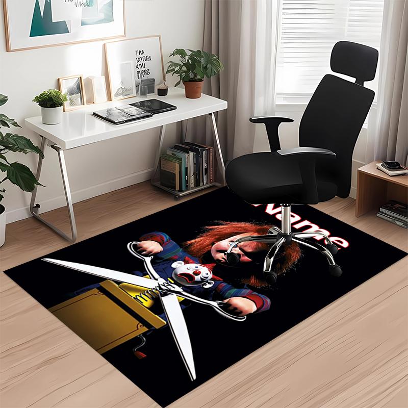 Custom Name Chucky Printed Carpet, for Office Chair Living Room Bedroom Kitchen Room Decor Gifts.