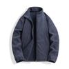 Men's New Outdoor Warm Solid Color Stand Collar Jacket Fashion Plush Heavy Casual Jacket