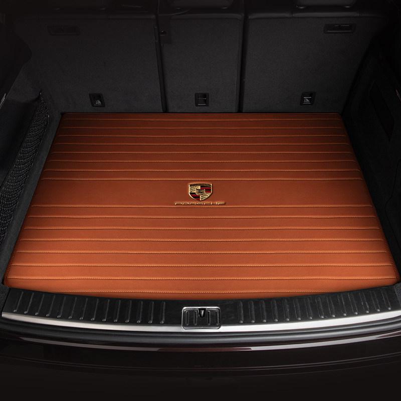 Porsche 2025 Leather Trunk Mats for Cayenne, Macan, Panamera, 718, & Taycan. Custom Fit
