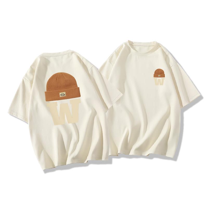Teenager Summer Casual Short Sleeve Loose Plus Size Pullover Cotton T Shirt Top
