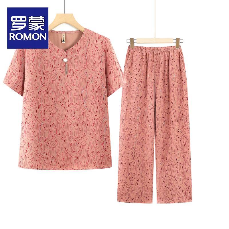 Romon Women s Short Sleeve Two-Piece Set 3XL