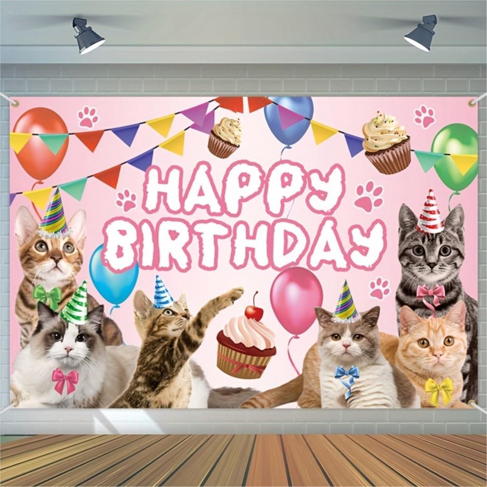 Süße Katze Hund Haustier Tier Hintergrund Kindergeburtstag Babyparty Haustierthema Party Banner Porträtfotografie Hintergrund Dekor Requisiten