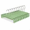 NonSlip Adjustable Pants Hanger Clips for Drying, Frosted Plastic, MultiColor Nordic Pink
