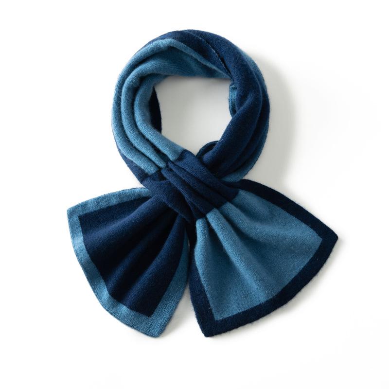 Cashmere Colorblock Double-Sided Perforated Neck Warmer Scarf