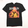 Vintage Samhain Listopad Přicházející Oheň Tričko Velikost XL vintage Vyprané Měkké Pružné Pohodlné Lehce grafické Všestranné