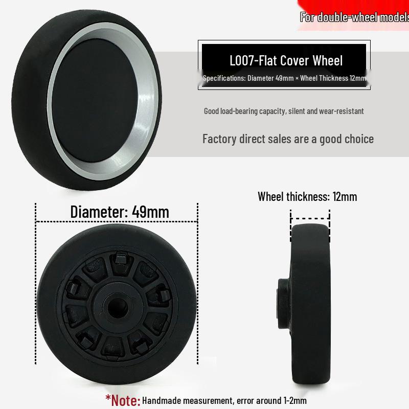 Universal Wheel Replacement for Luggage Suitcase: Leather Caster Rubber Roller Rim Repair Accessories