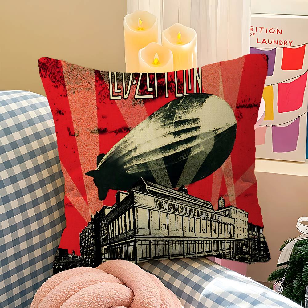 British Rock Led Band Z-Zeppelines Pillow Cushion Cover Pillowcase Living Room Sofa Home Decor Customized