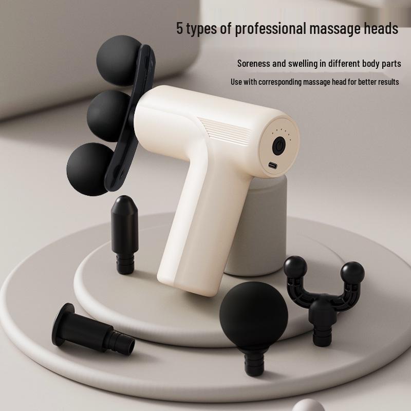 Mini Portable Muscle Relaxation Fascia Gun: Cervical Spine and Fitness Massager белый